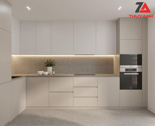 Tủ bếp cánh gỗ Metallic-TAM601