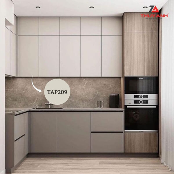 Cánh gỗ PETG-TAP209 xám trắng
