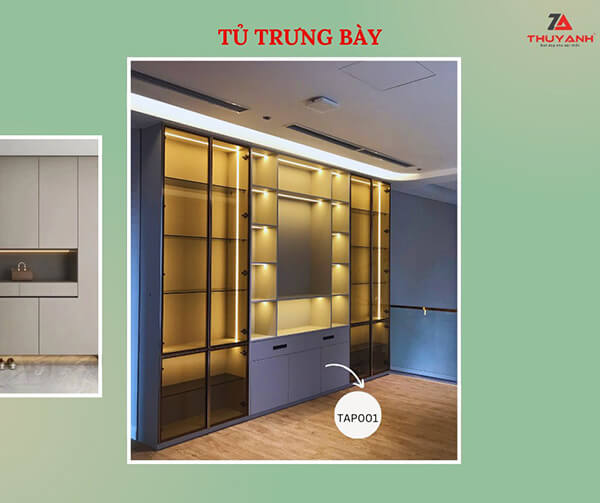 Tủ trưng bày vật liệu PETG