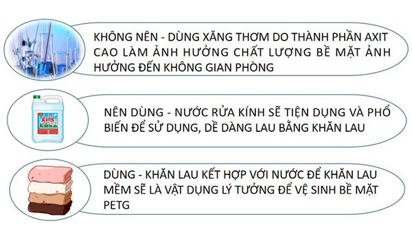 cách vệ sinh ván phủ PETG