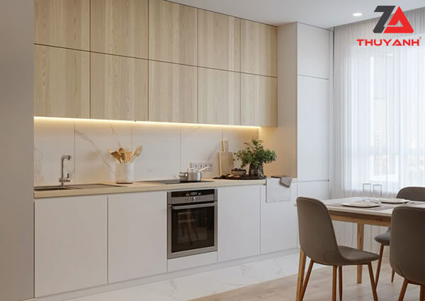 Tủ bếp plywood phủ melamine chất lượng