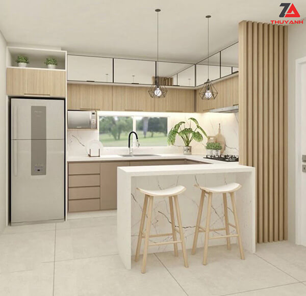 Tủ bếp plywood phủ melamine MPC-6001EV