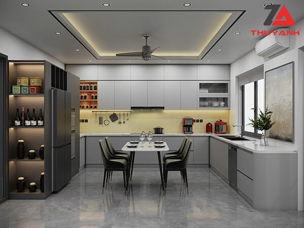 Gỗ Metallic cho tủ bếp đẹp tinh tế